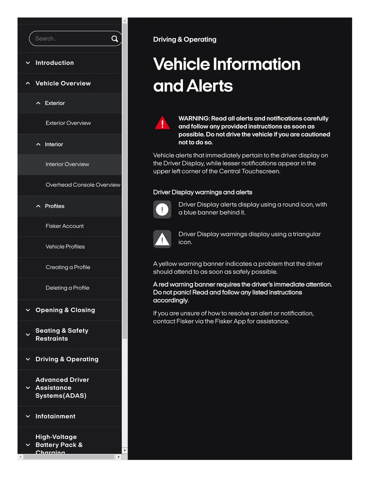 Fisker Ocean manual PDF page 24