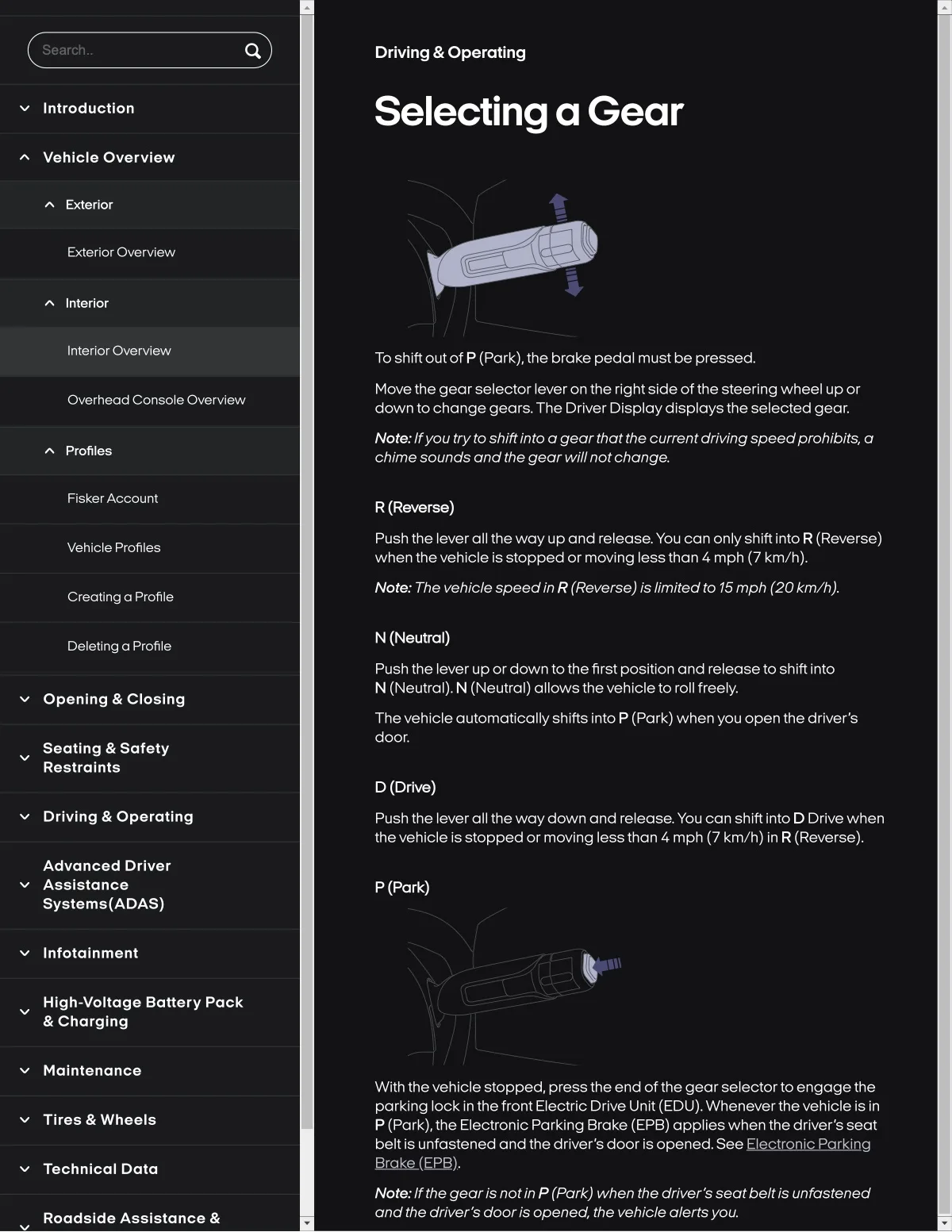 Fisker Ocean manual PDF page 33