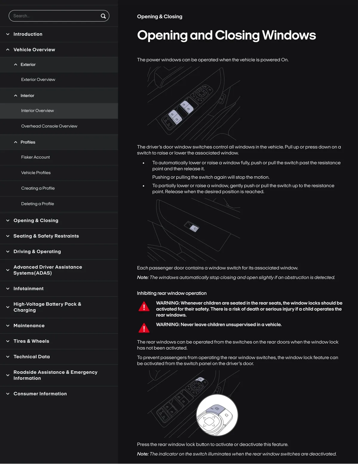 Fisker Ocean manual PDF page 41