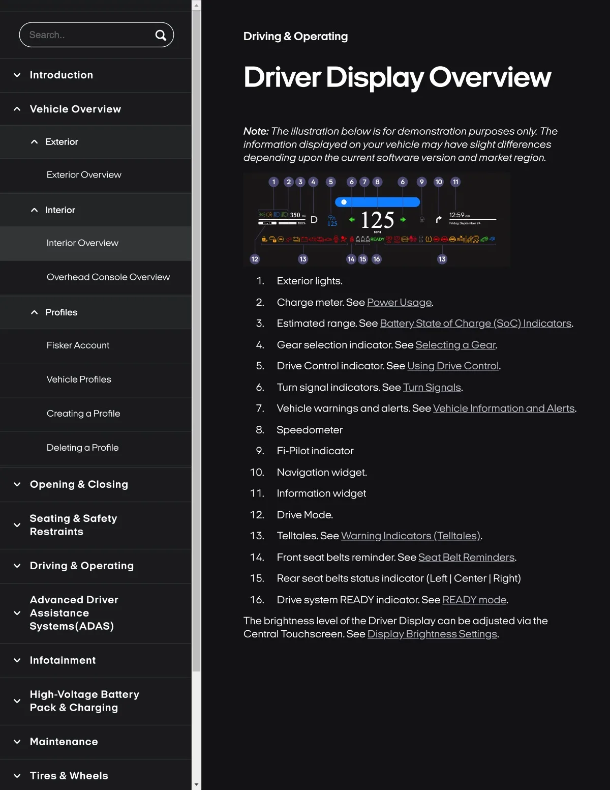 Fisker Ocean manual PDF page 55