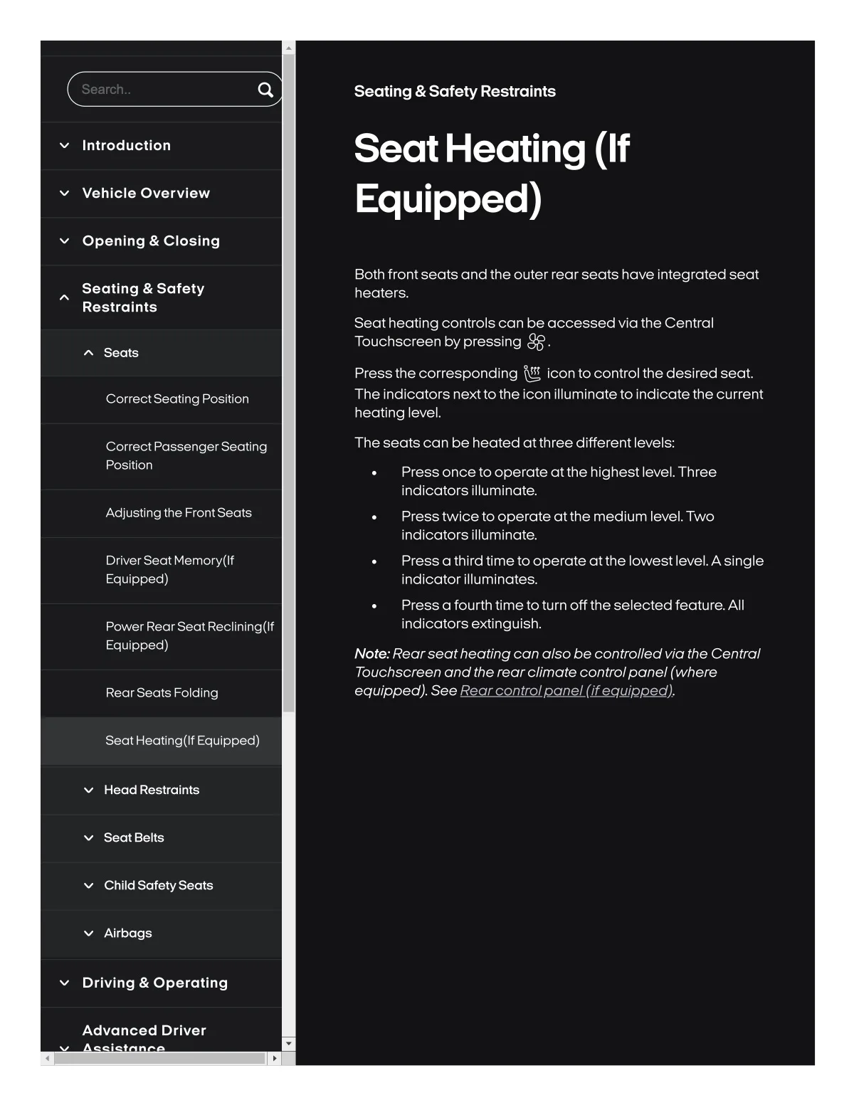 Fisker Ocean manual PDF page 108