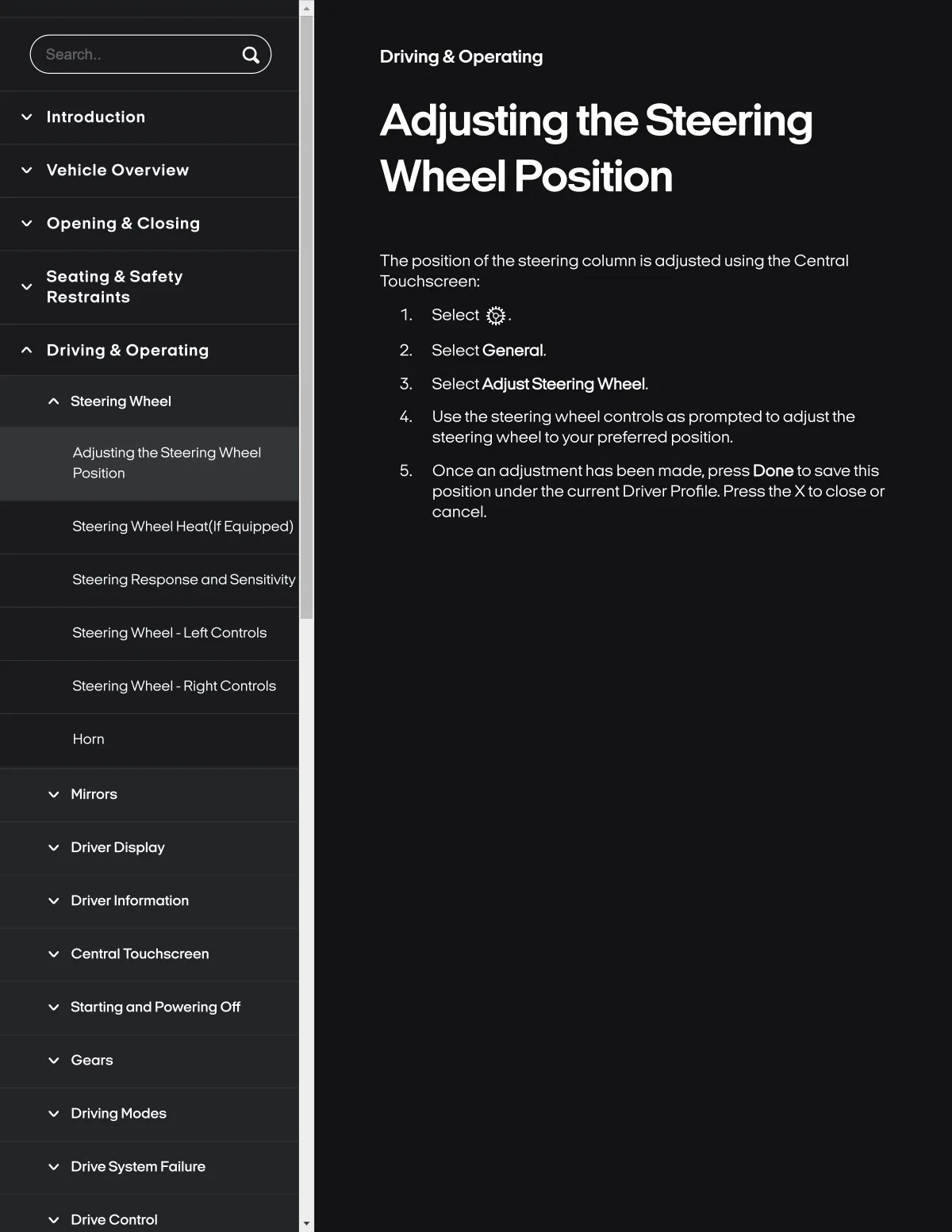 Fisker Ocean manual PDF page 138