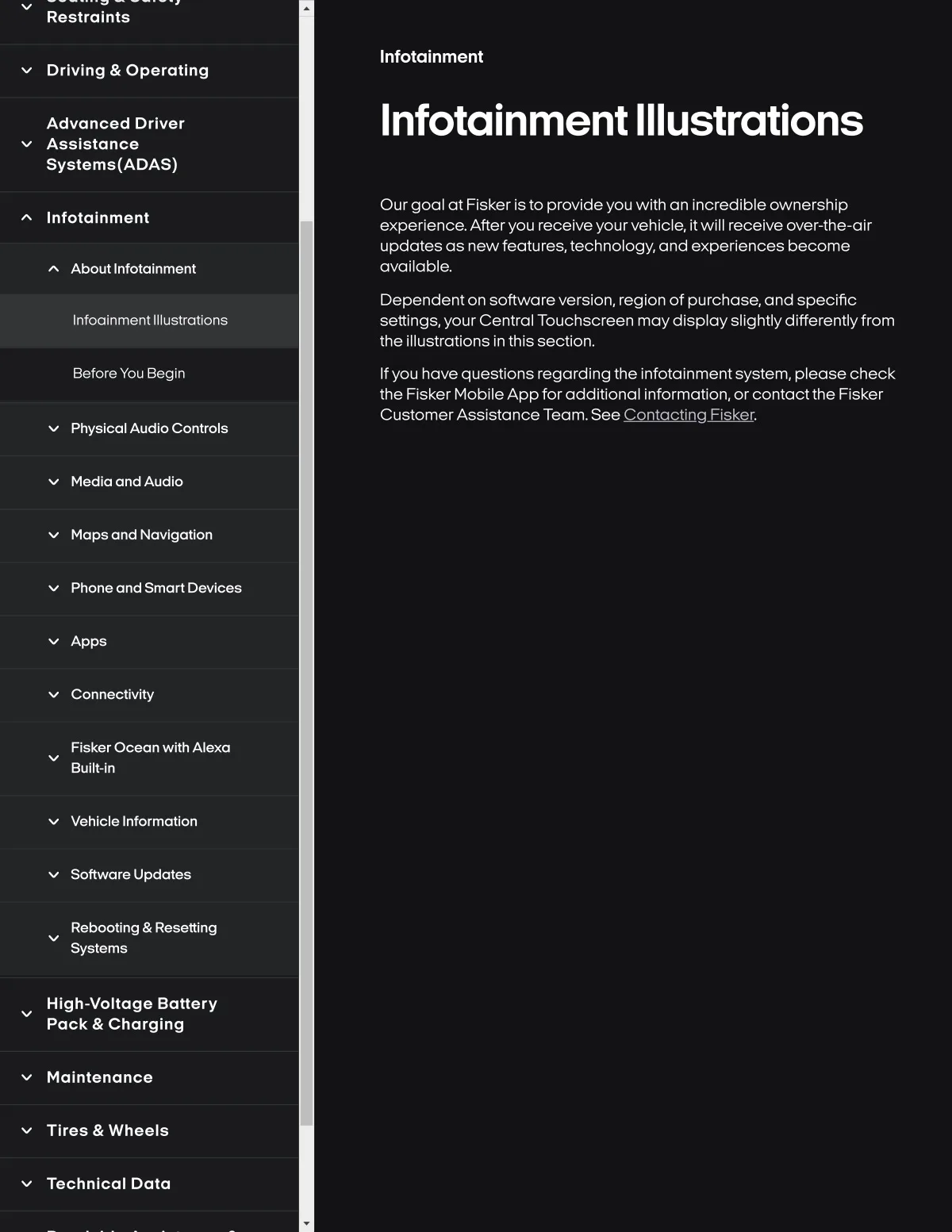 Fisker Ocean manual PDF page 226