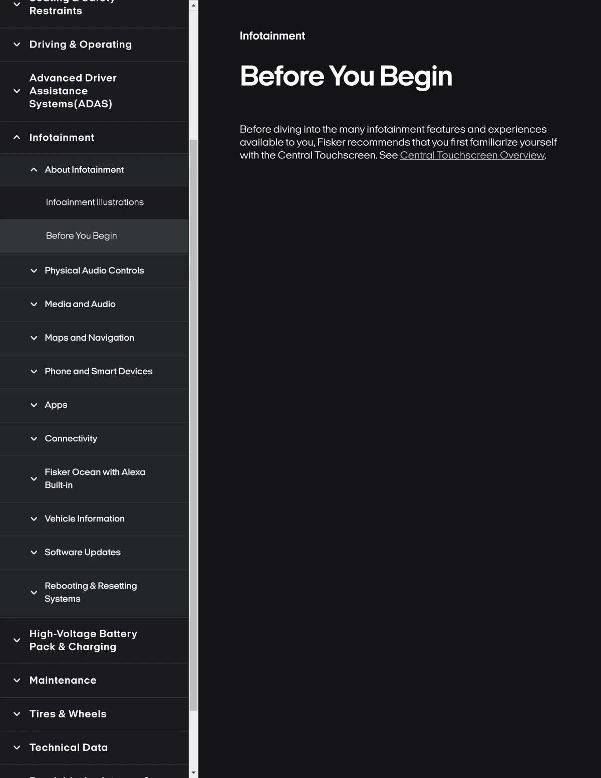 Fisker Ocean manual PDF page 227
