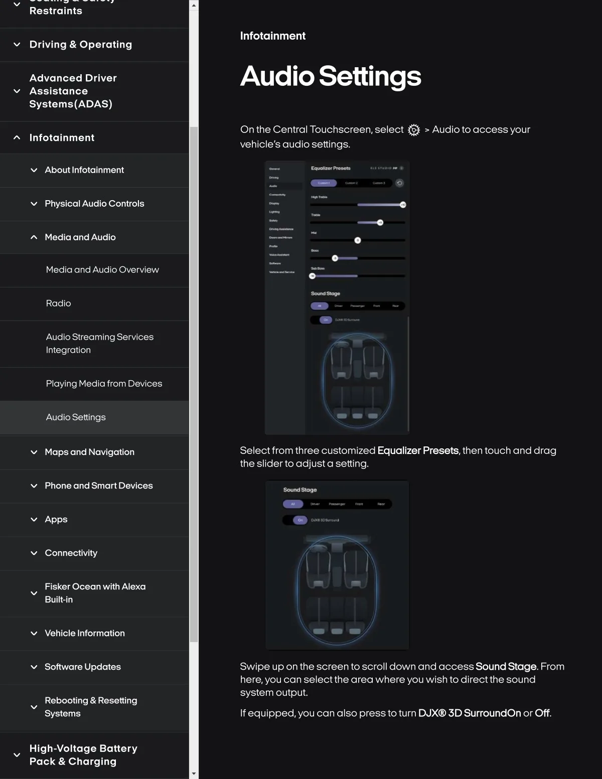 Fisker Ocean manual PDF page 233