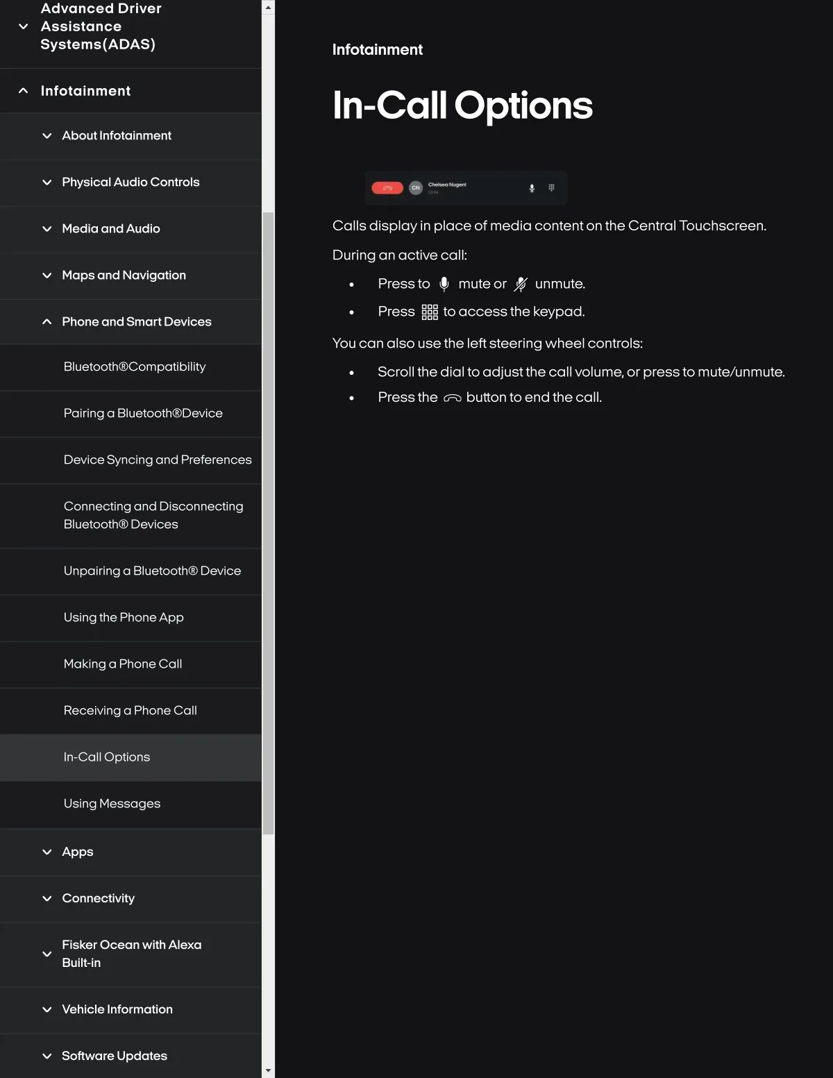 Fisker Ocean manual PDF page 250