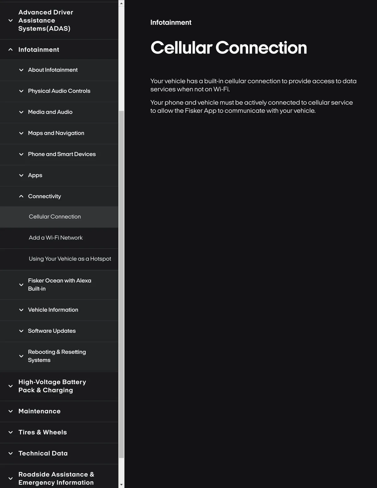 Fisker Ocean manual PDF page 253