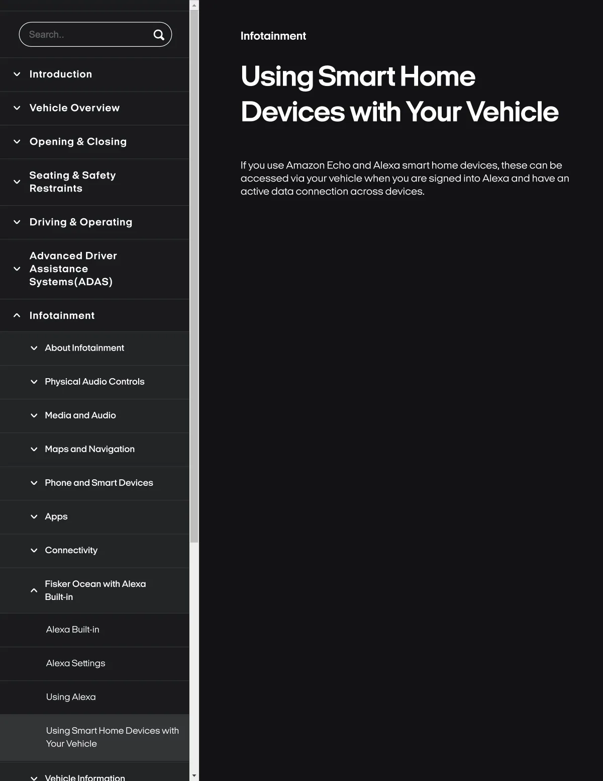 Fisker Ocean manual PDF page 259