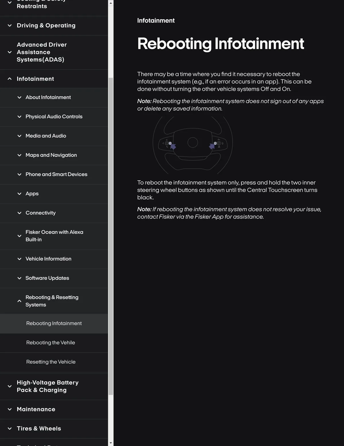 Fisker Ocean manual PDF page 265