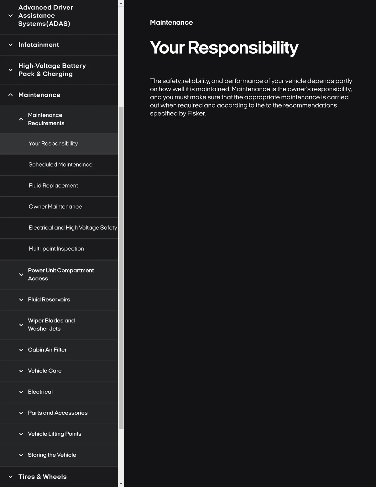 Fisker Ocean manual PDF page 284