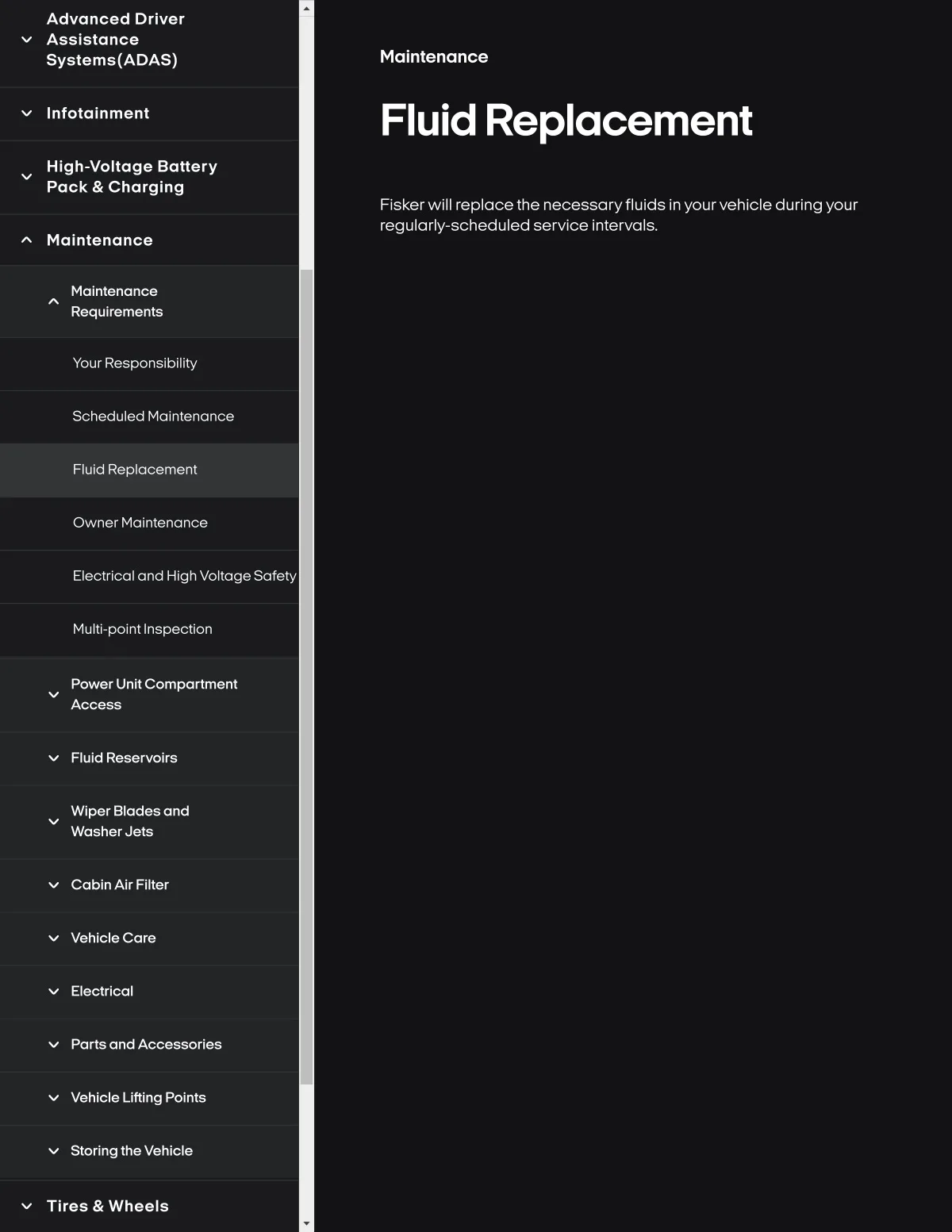 Fisker Ocean manual PDF page 286