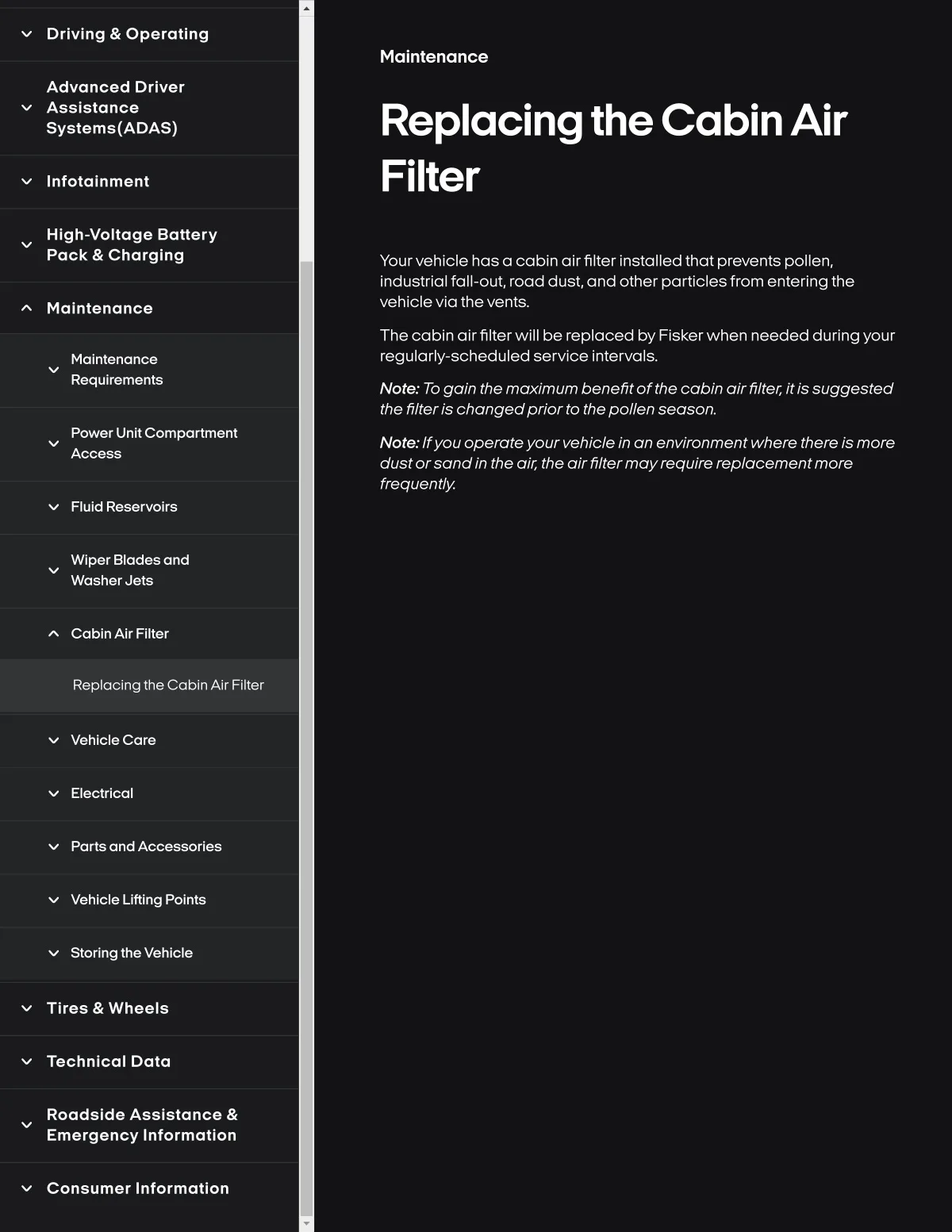 Fisker Ocean manual PDF page 298